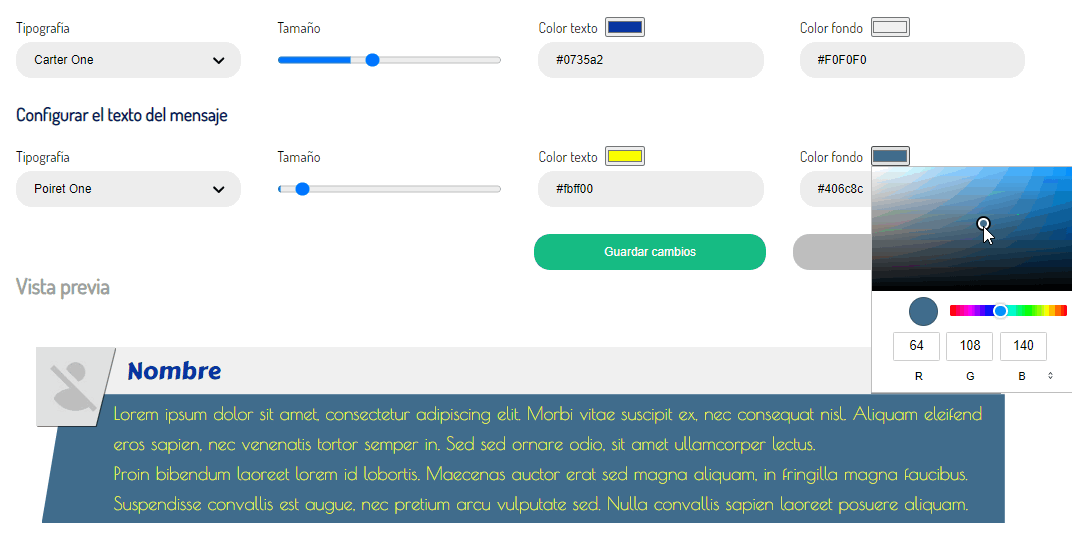 Configuración de los mensajes que mostrarás en el OBS Studio